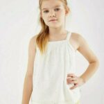 broidery top off white бяло момичета X4BJ4864 Mexx