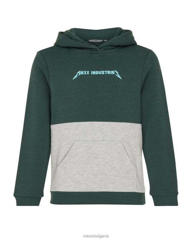 colorblock hoody тъмен зелено момчета X4BJ4948 Mexx - Image 6