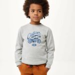 crewneck произведение на изкуството пуловер меле сиво момчета X4BJ4929 Mexx