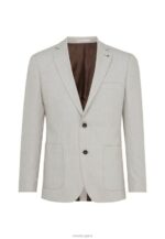 еластична тъкан едноредно сако пясък бежово мъже X4BJ4469 Mexx - Image 8