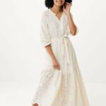 макси рокля broidery off white бежово Жени X4BJ422 Mexx