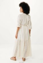 макси рокля broidery off white бежово Жени X4BJ422 Mexx - Image 3