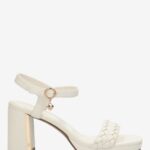 сандали с ток lewy off white бежово Жени X4BJ4327 Mexx